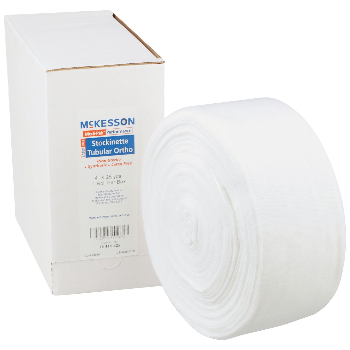 McKesson Stockinette Tubular 4 Inch X 25 Yard Polyester NonSterile (457644_CS)