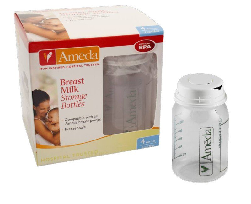 Ameda Breast Milk Storage Bottle 4 oz. Polypropylene (1040418_EA)