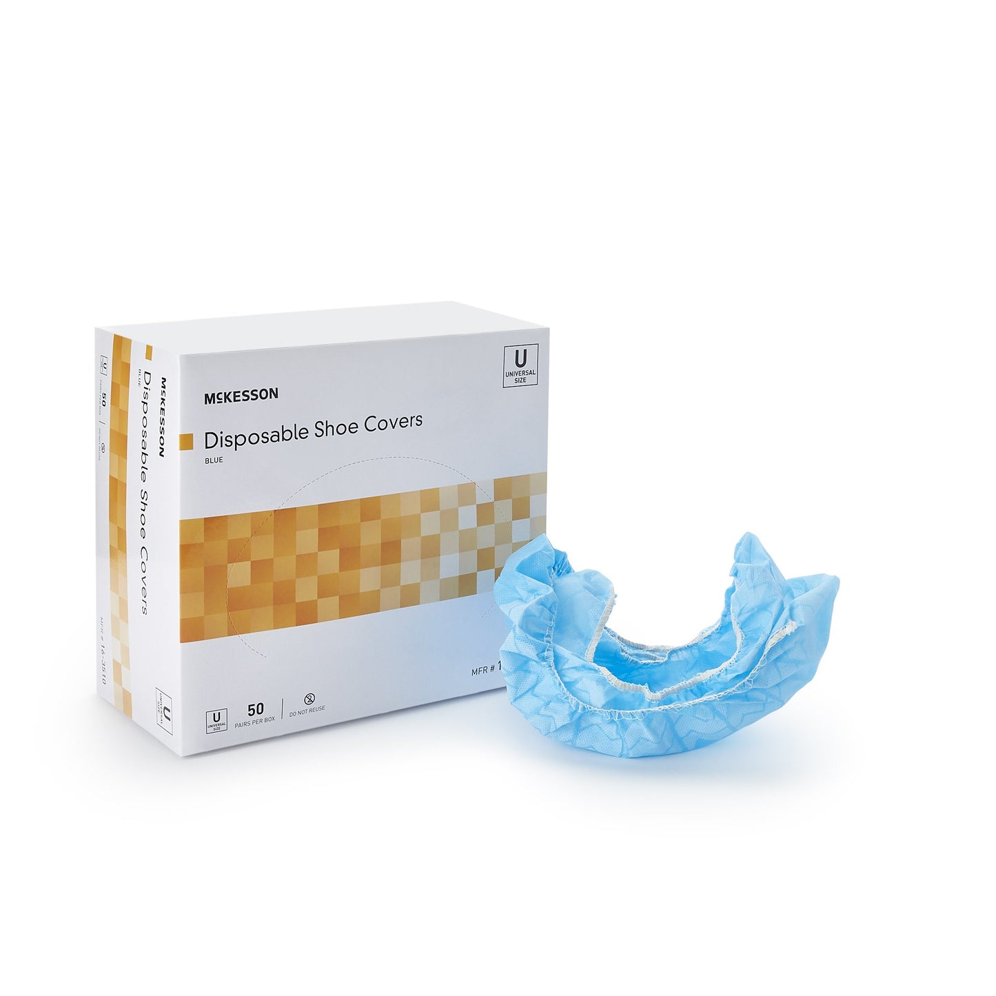McKesson Shoe Cover One Size Fits Most Shoe High Nonskid Sole Blue NonSterile (823535_CS)