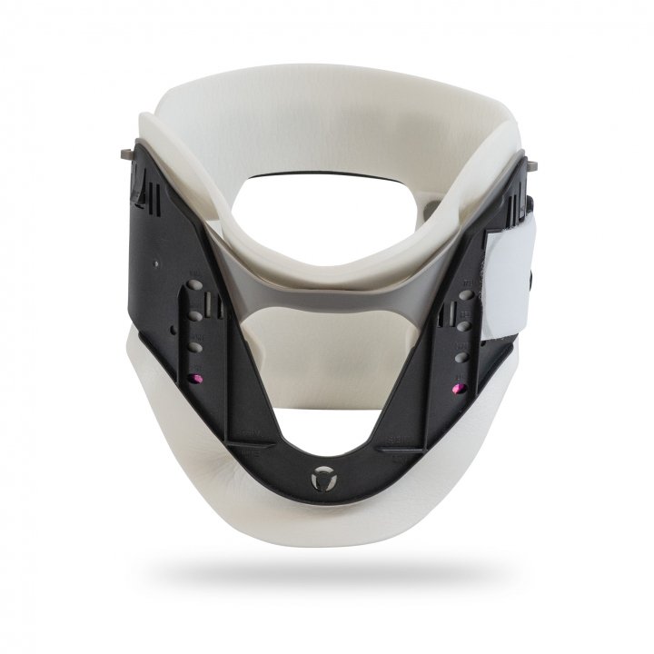 ProCare® Rigid Cervical Collar Preformed Adult One Size Fits Most One-Piece / Trachea Opening 1-3/4 to 3-1/2 Inch Height 11 to 23 Inch Neck Circumference (537692_EA)