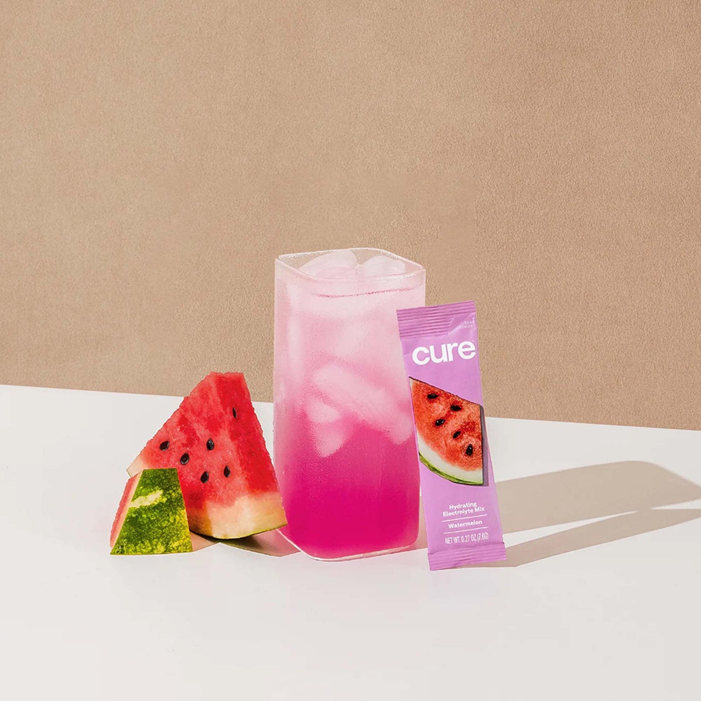 Cure® Oral Electrolyte Solution Watermelon Flavor 7.6 Gram Electrolyte (1256706_PK)