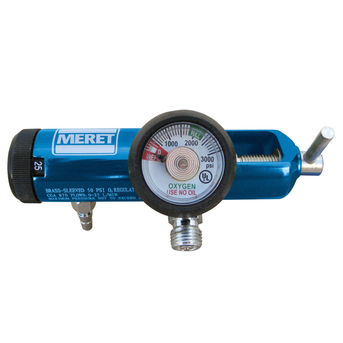 MERET USA LLC Oxygen Regulator 0-25LPM DISS (1204748_EA)