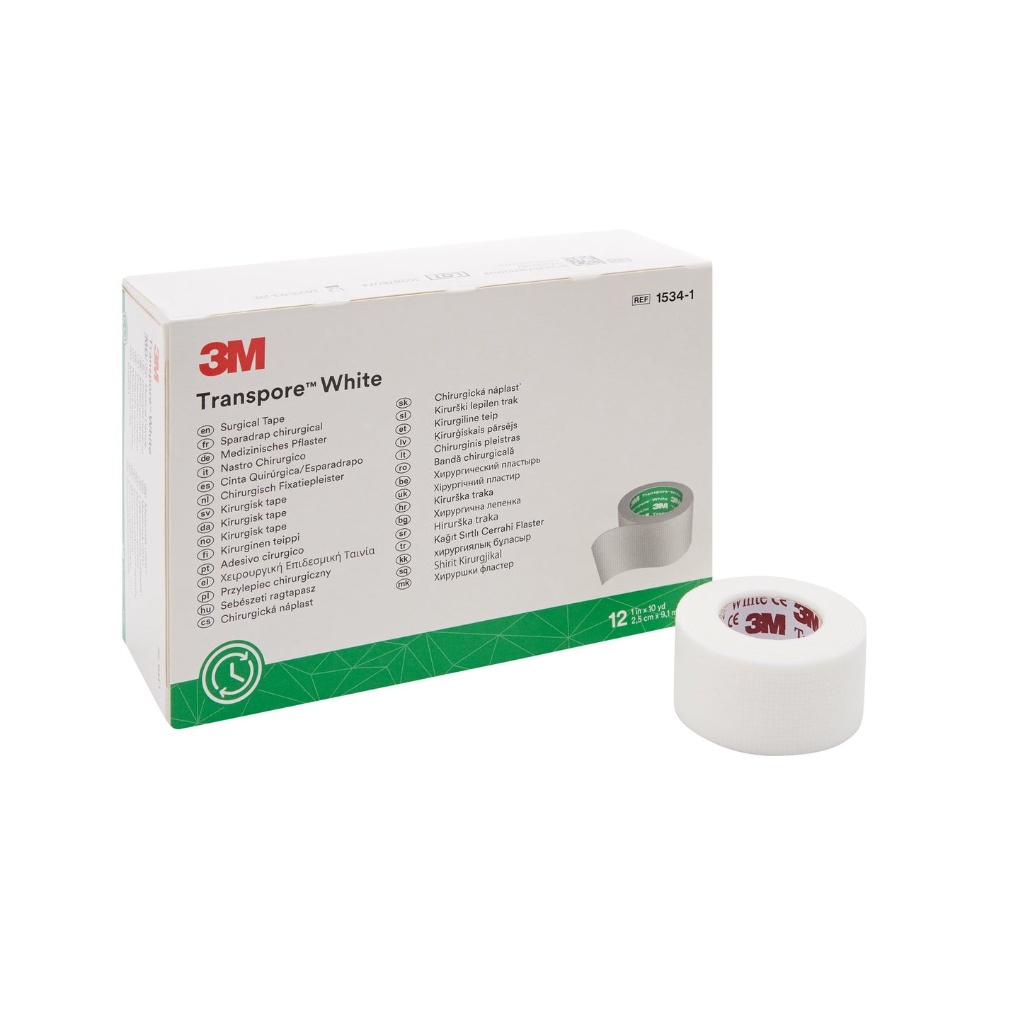 3M™ Transpore™ White Medical Tape White 1 Inch X 10 Yard Plastic NonSterile (445278_RL)