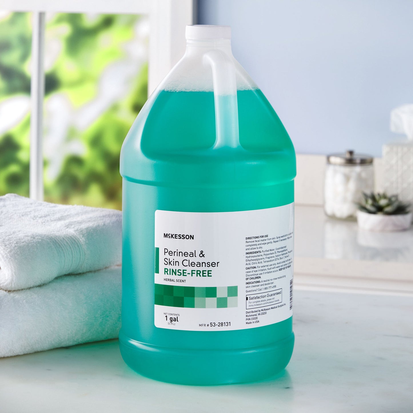 McKesson Rinse-Free Perineal Wash Liquid 1 gal. Jug Herbal Scent (579394_CS)