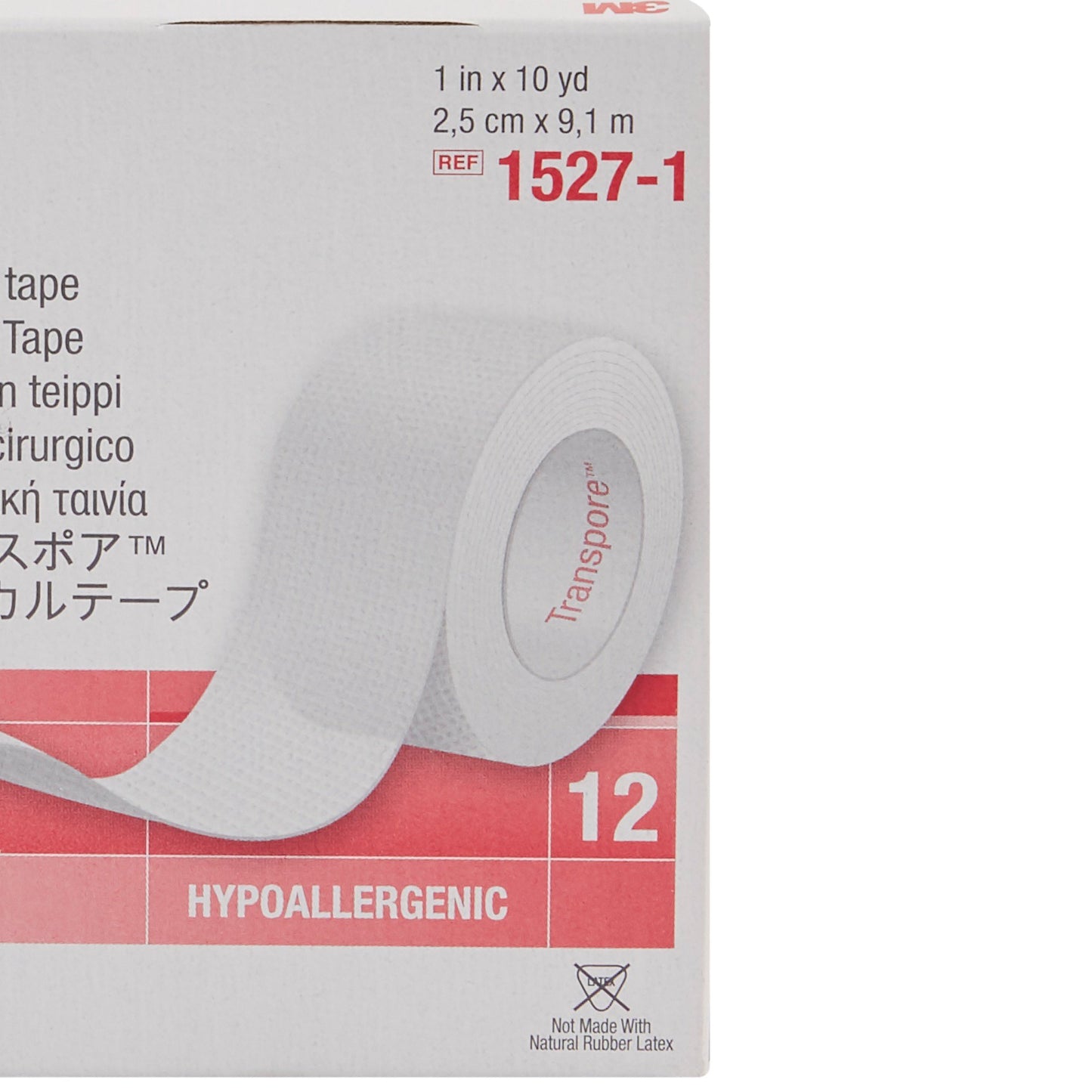 3M™ Transpore™ Medical Tape Transparent 1 Inch X 10 Yard Plastic NonSterile (5762_BX)