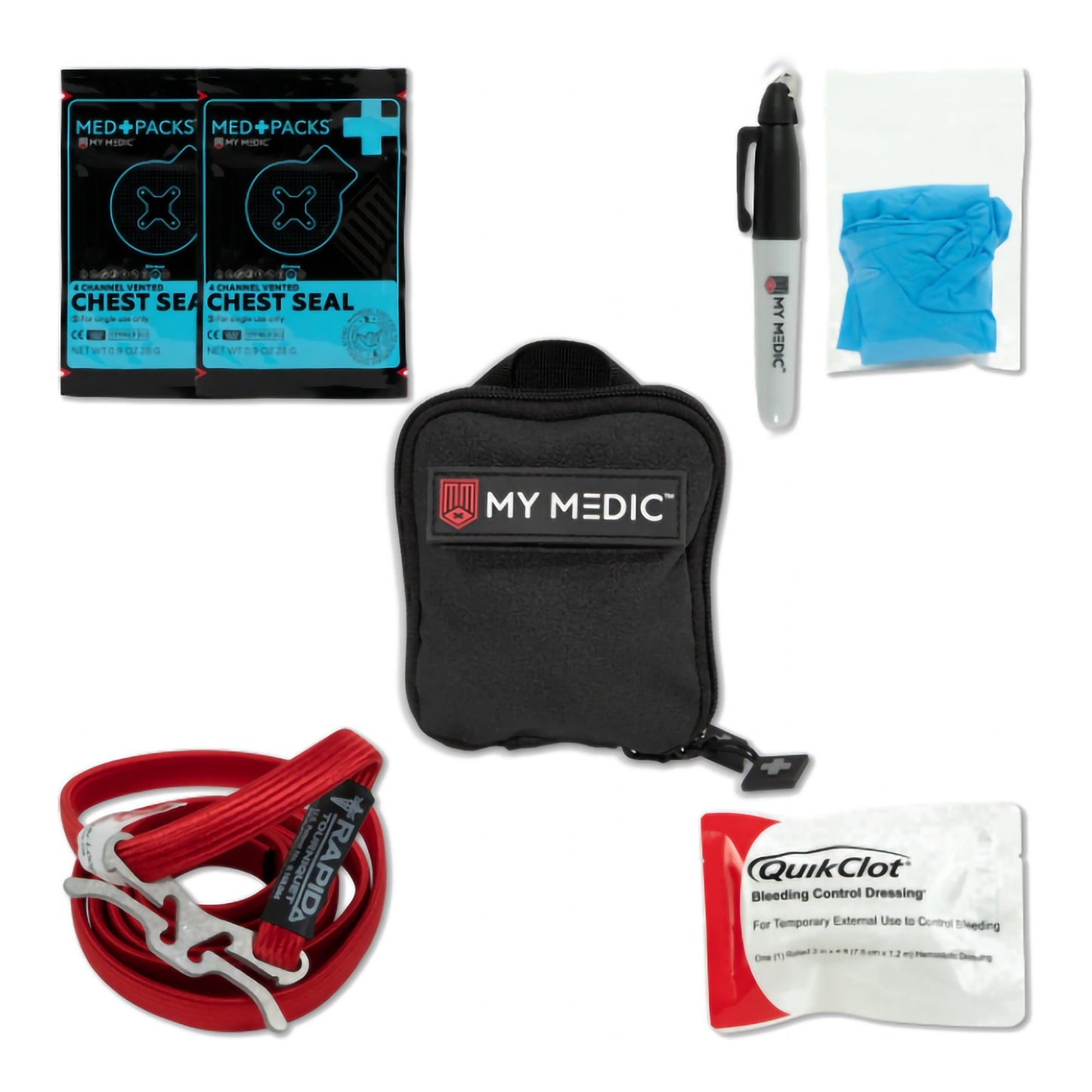 My Medic™ Everyday Carry First Aid Kit Black Rubber Case (1207731_EA)