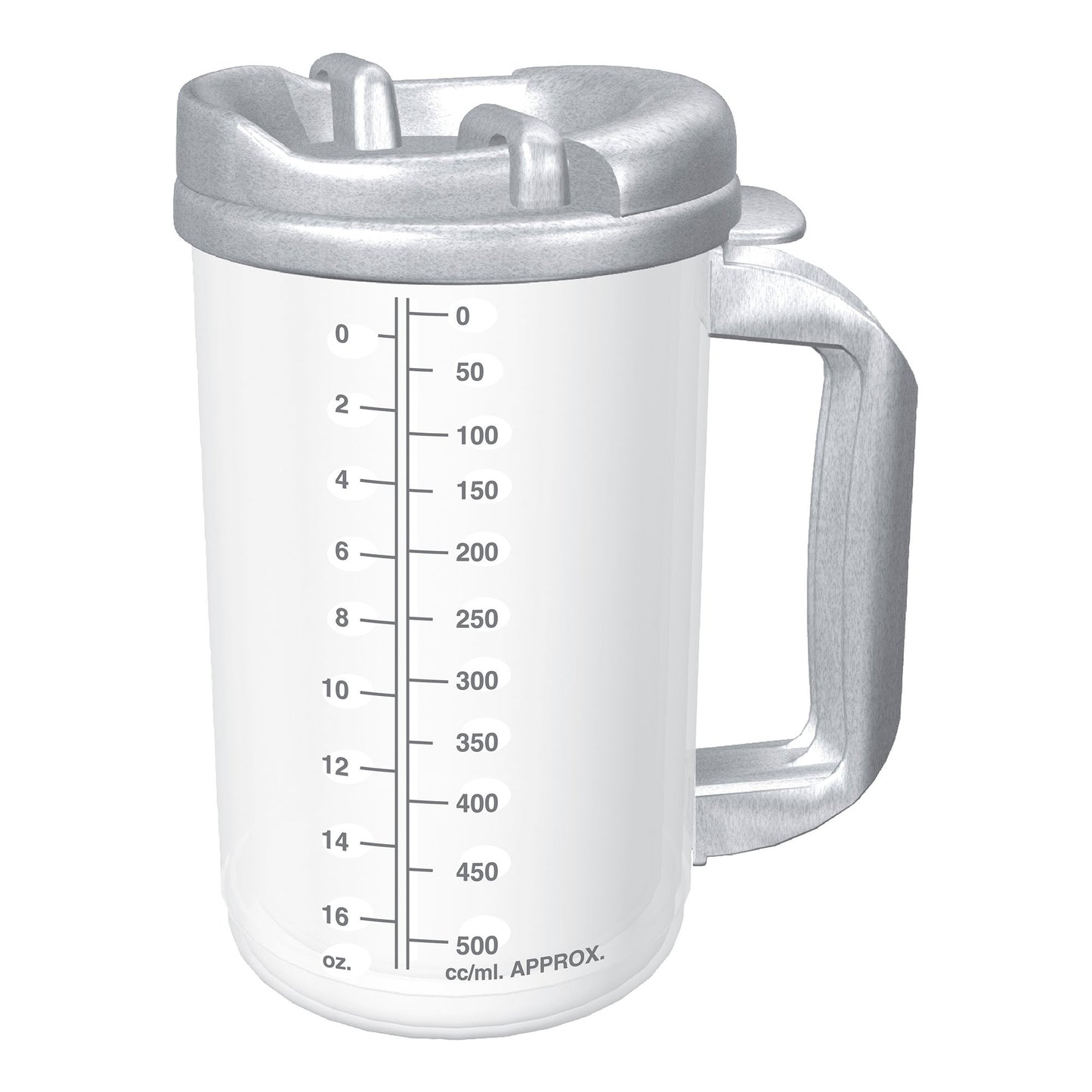 Whirley-DrinkWorks!™ Insulated Drinking Mug 20 oz. Clear Cup / Granite Lid Plastic Reusable (570986_EA)