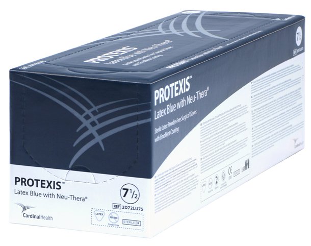 Protexis™ Latex Blue with Neu-Thera® Surgical Glove Size 7 Sterile Latex Standard Cuff Length Smooth Blue Not Chemo Approved (806525_BX)