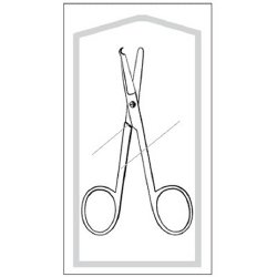 Econo Sterile™ Stitch Scissors Spencer-Littauer 3-1/2 Inch Length Floor / Office Grade Pakistani Stainless Steel Sterile Finger Ring Handle Straight Blunt Tip / Blunt Tip (362821_EA)