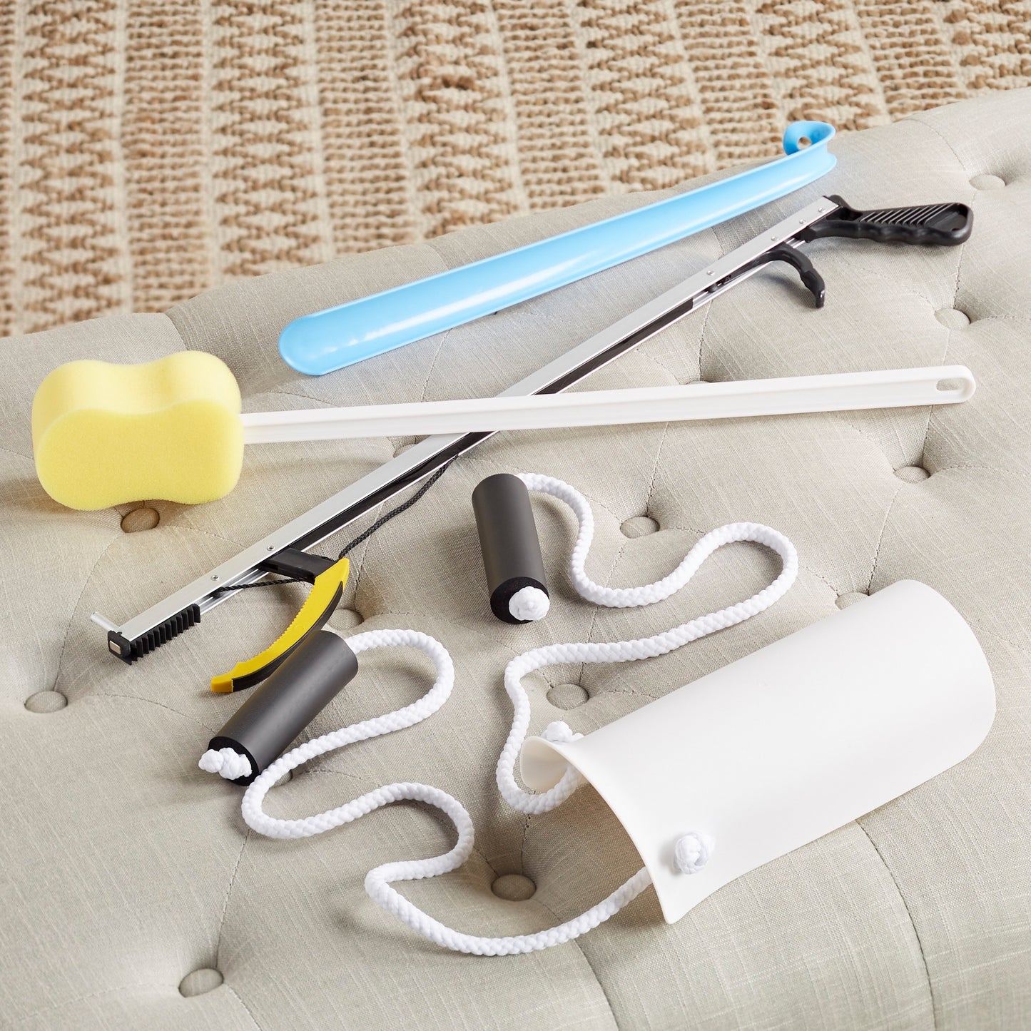 FabLife™ Standard ADL Hip / Knee Equipment Kit Reacher - 26 Inch Length / Shoehorn - 18 Inch Length (814424_EA)