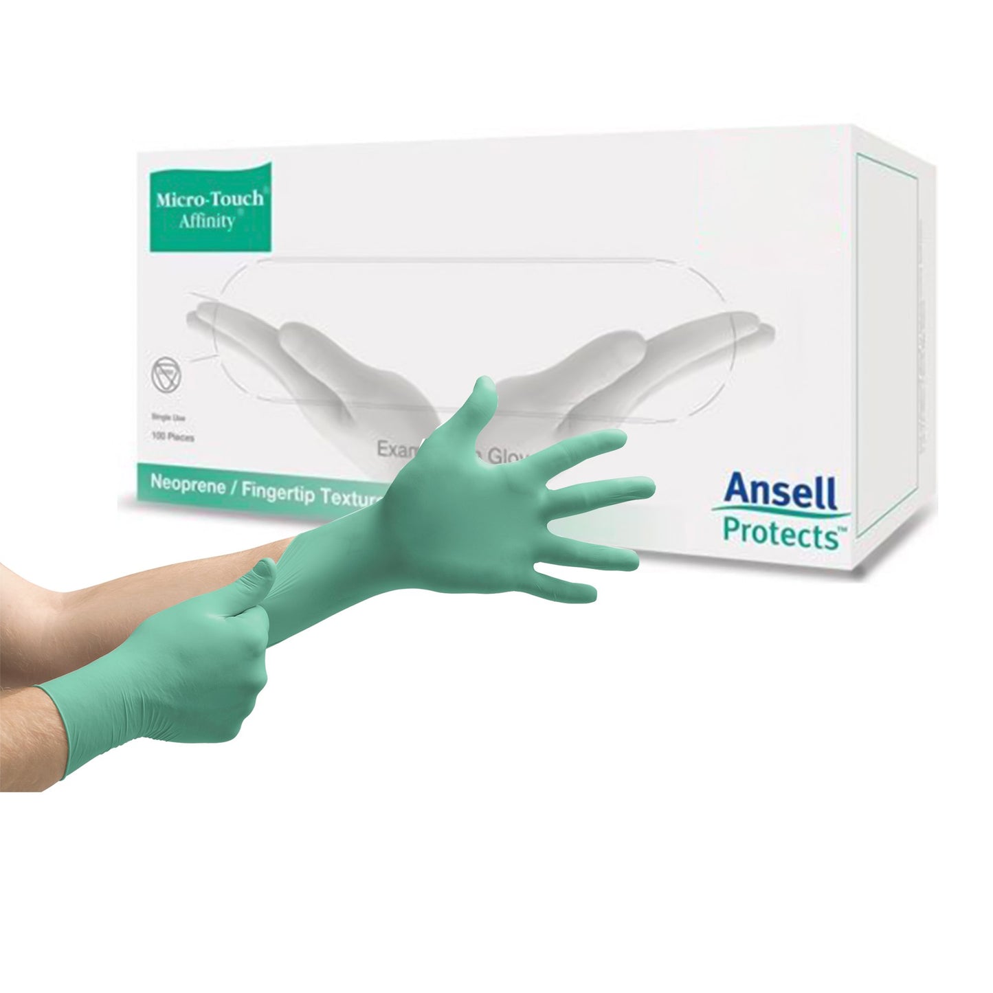Micro-Touch® Affinity® Exam Glove Small NonSterile Polychloroprene Standard Cuff Length Textured Fingertips Green Chemo Tested (479457_BX)