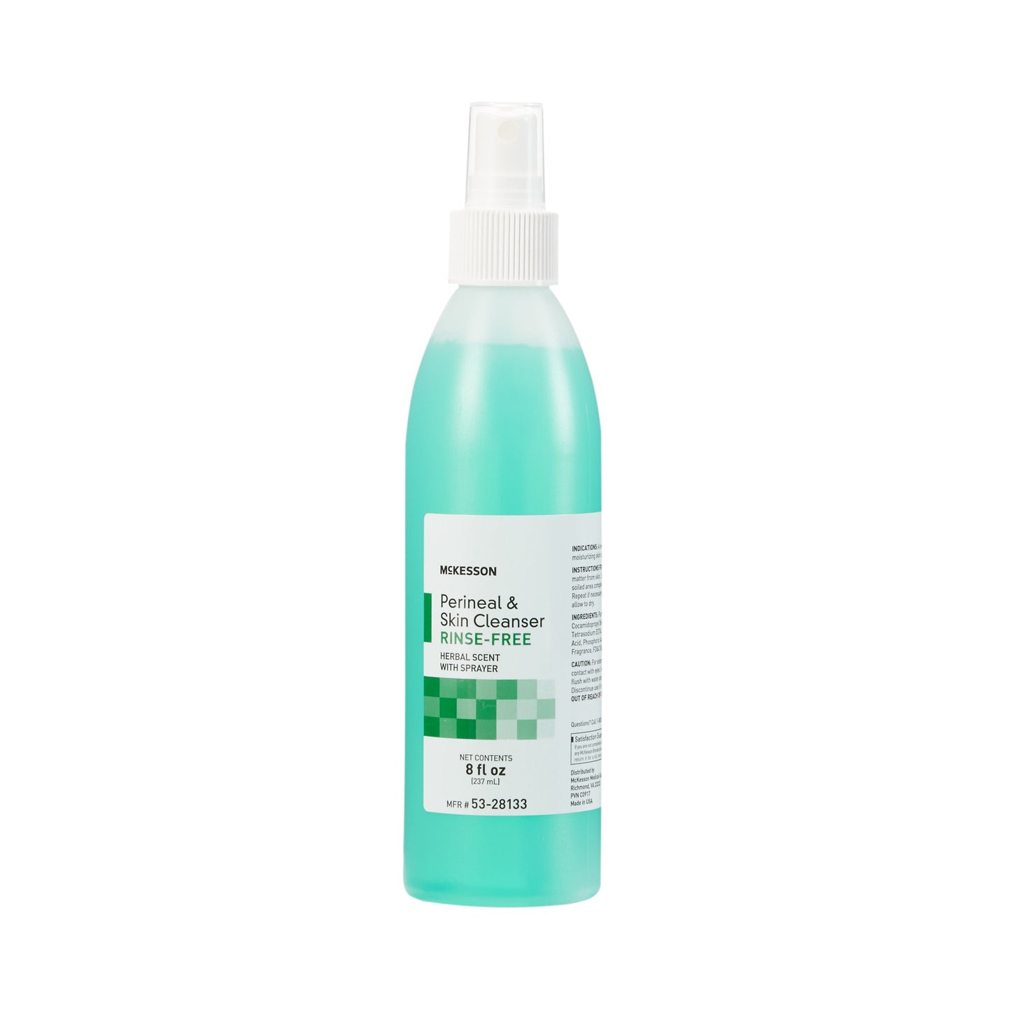 McKesson Rinse-Free Perineal Wash Liquid 8 oz. Pump Bottle Herbal Scent (579395_CS)