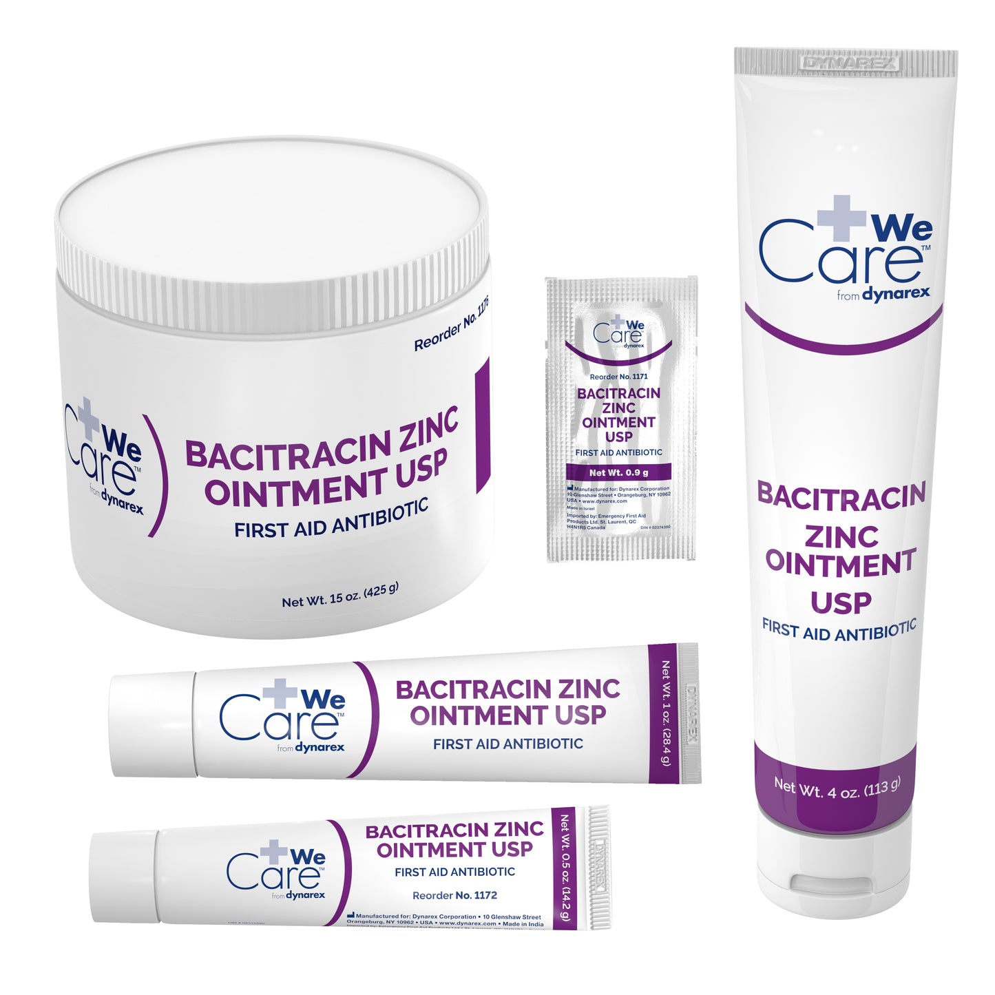 WeCare™ First Aid Antibiotic Bacitracin Zinc Ointment 4 oz. Tube (874022_EA)