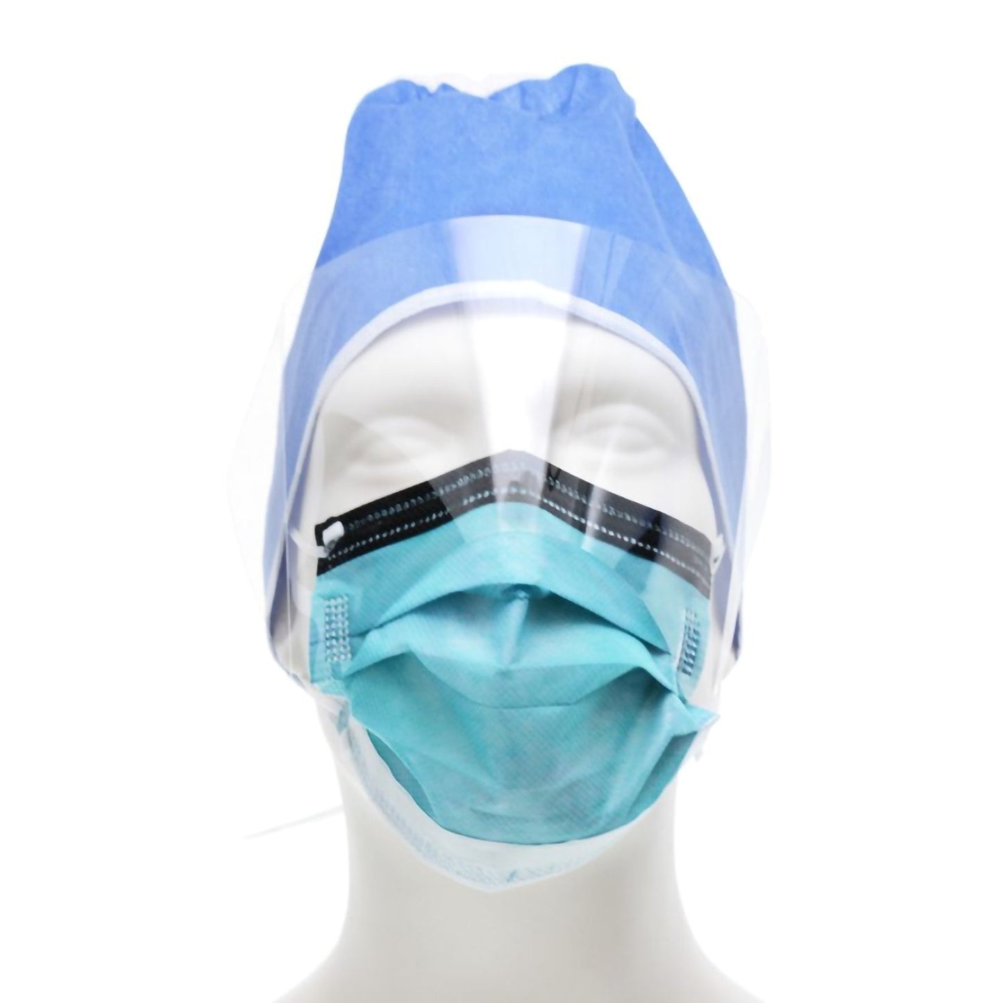 Cardinal Health™ Procedure Mask with Eye Shield Anti-fog Foam ASTM Level 3 Earloops One Size Fits Most (296230_CS)