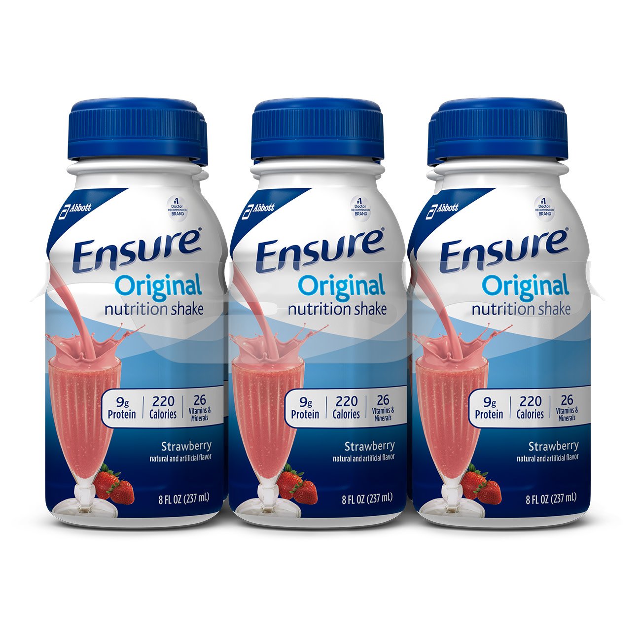 Ensure® Original Shake Oral Supplement Strawberry Flavor Liquid 8 oz. Bottle (974711_PK)