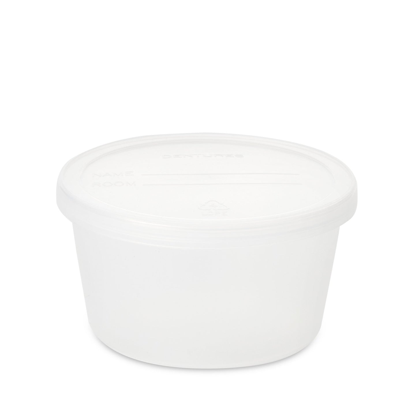 Dawn Mist® Denture Cup 8 oz. Clear Snap-On Lid Single Patient Use (626309_CS)