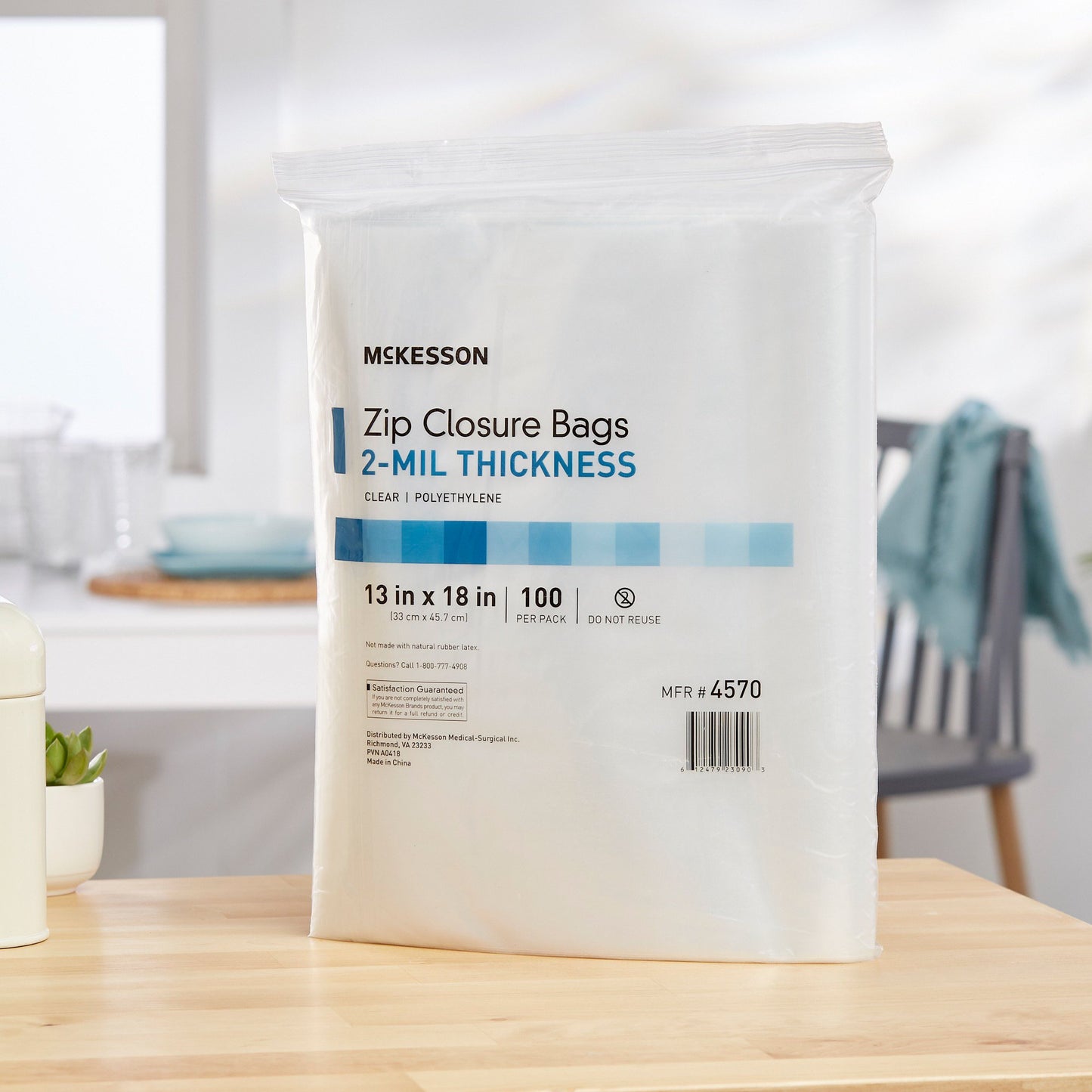 McKesson Reclosable Bag 13 X 18 Inch Polyethylene Clear Zipper Closure (1088666_CS)
