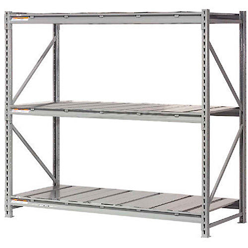 Global Industrial 3 Level, Extra HD Bulk Storage Rack, Steel Deck, Starter, 72"W x 24"D x 72"H (WB504347)