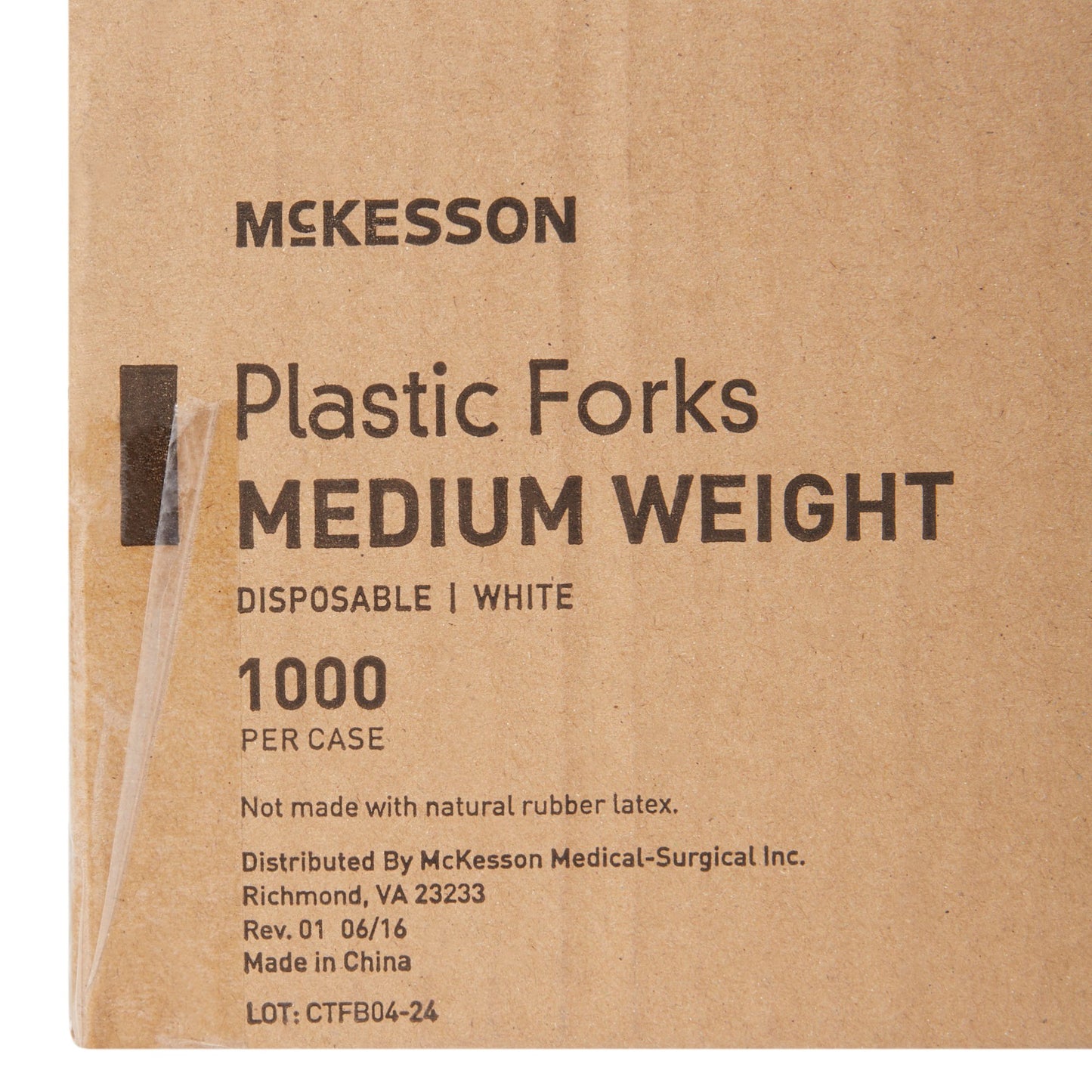 McKesson Fork Medium Weight White Polypropylene (959243_CS)