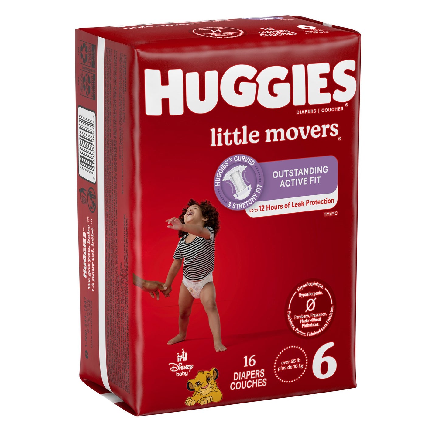 Huggies® Little Movers Unisex Baby Diaper Size 6 Disposable Moderate Absorbency (1128670_CS)
