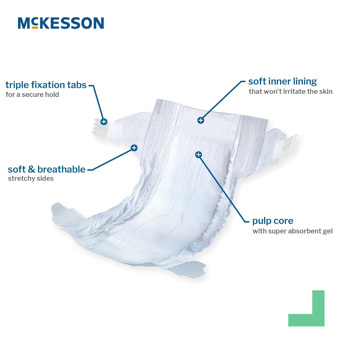 McKesson Unisex Baby Diaper Newborn Disposable Heavy Absorbency (1167076_CS)