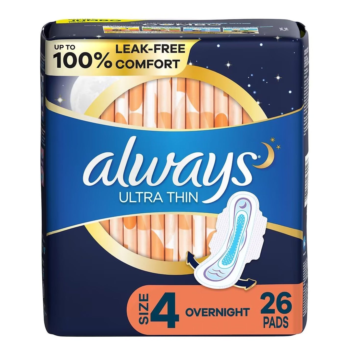 Always® Ultra Thin Feminine Pad Overnight / With Wings Heavy Absorbency (1232985_PK)
