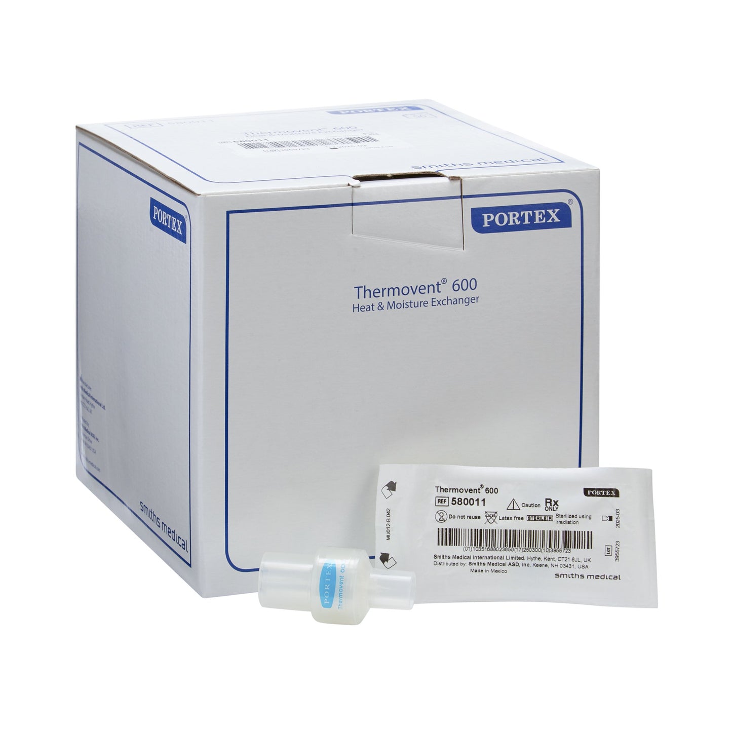 Portex® Heat and Moisture Exchanger 27 mg H2O/L @ VT 500mL 1.0 cm H2O @ 30 LPM (1077128_EA)