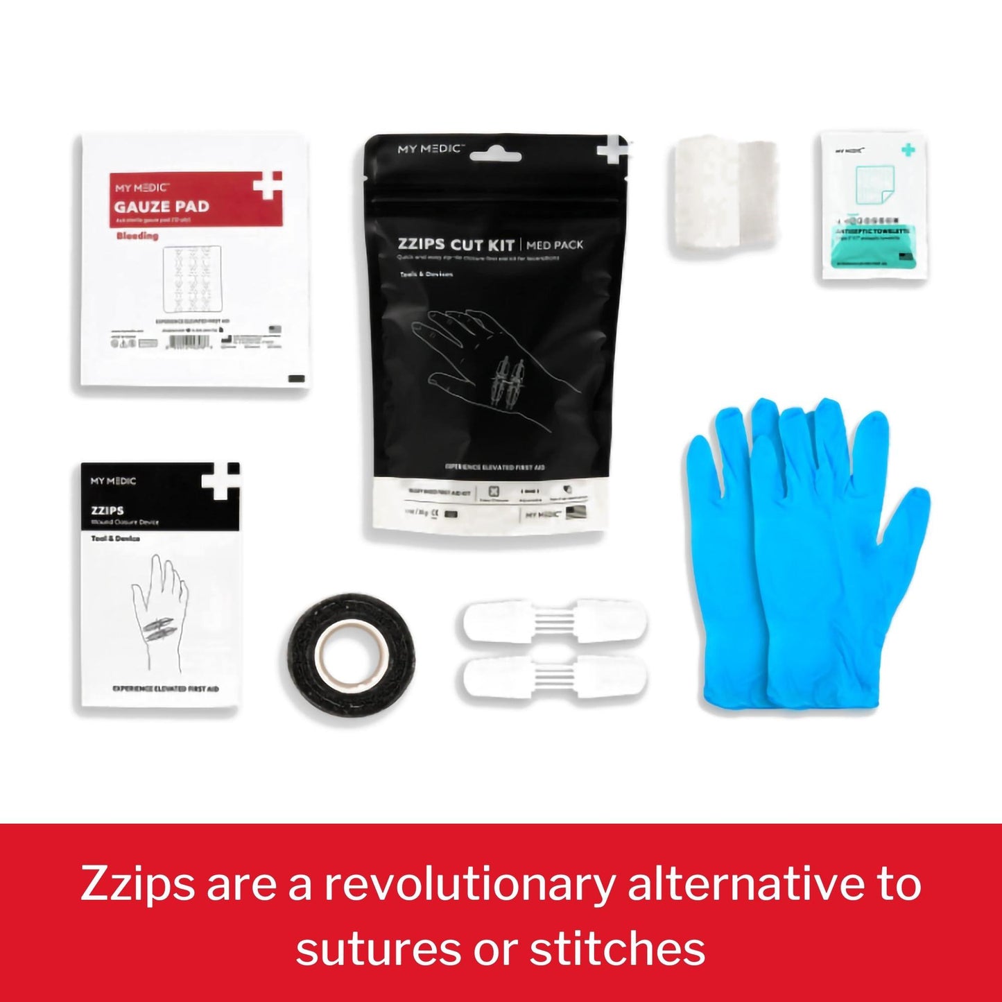 My Medic™ MED PACKS ZZIPS Cut Kit First Aid Kit Plastic Pouch (1207747_EA)
