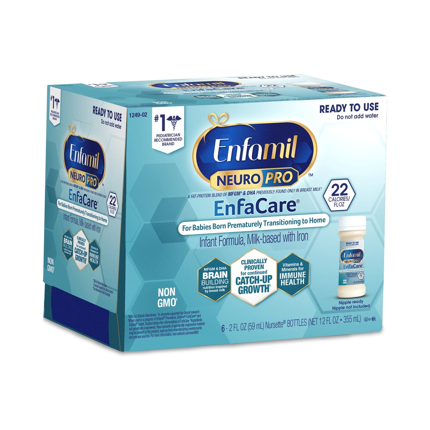 Enfamil® NeuroPro™ EnfaCare® Infant Formula Unflavored 2 oz. Bottle Liquid Milk-Based Premature (1118219_EA)