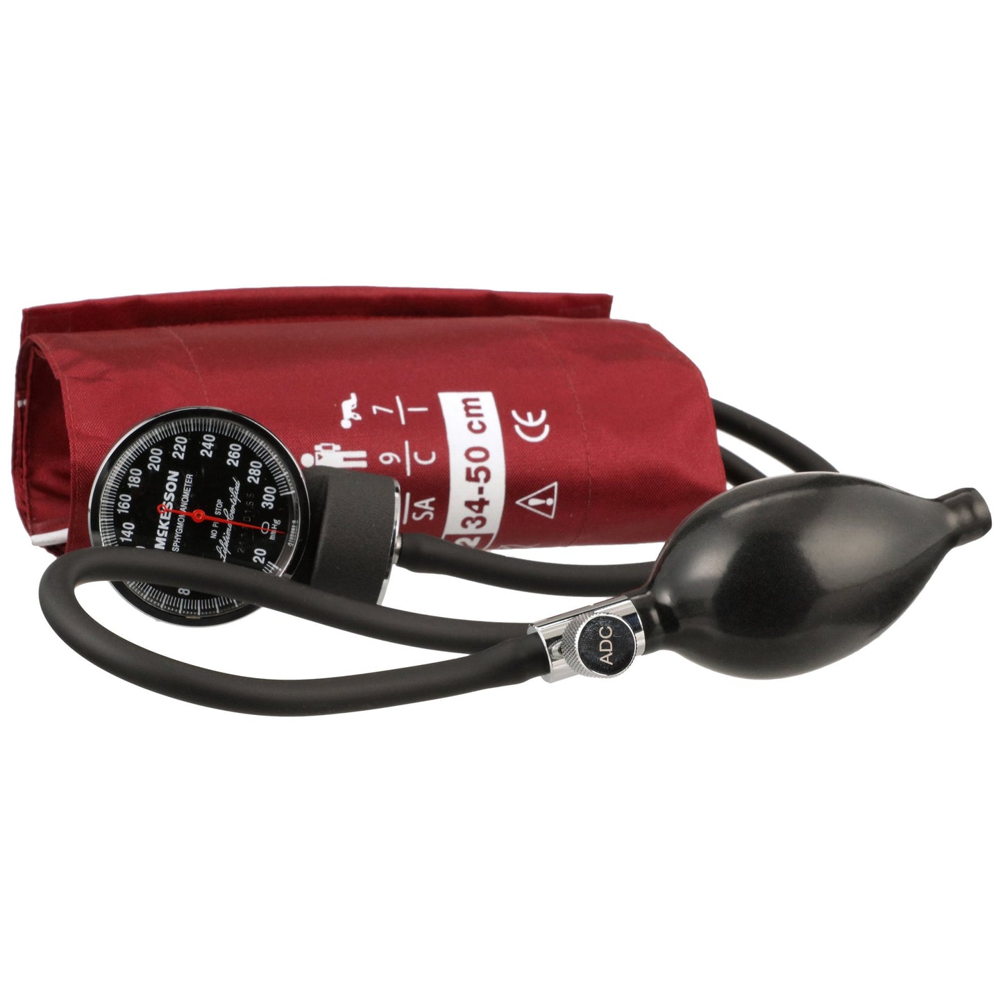 McKesson LUMEON™ Aneroid Sphygmomanometer Unit Large Adult Cuff Nylon Cuff 34 - 50 cm Pocket Aneroid (803187_CS)