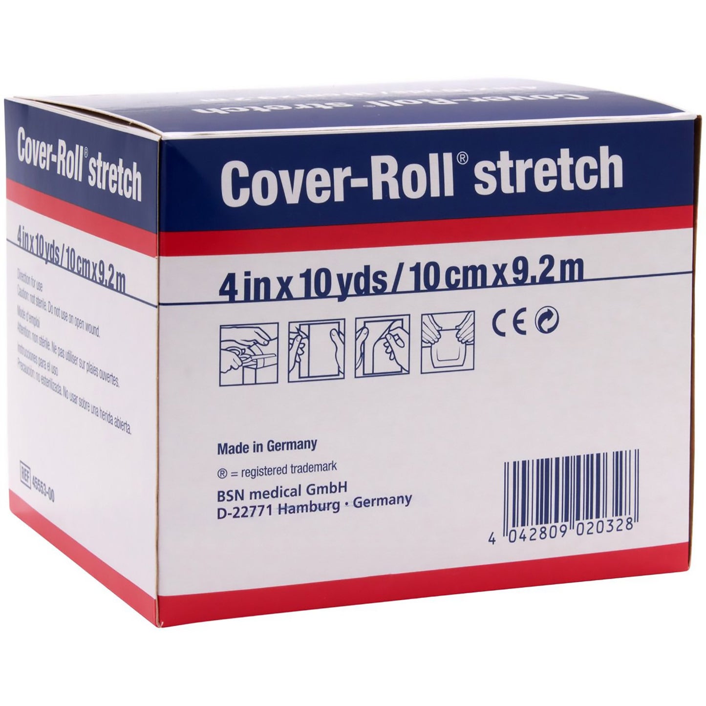 Cover-Roll® Stretch Dressing Retention Tape with Liner White 4 Inch X 10 Yard Nonwoven Polyester NonSterile (191704_CS)