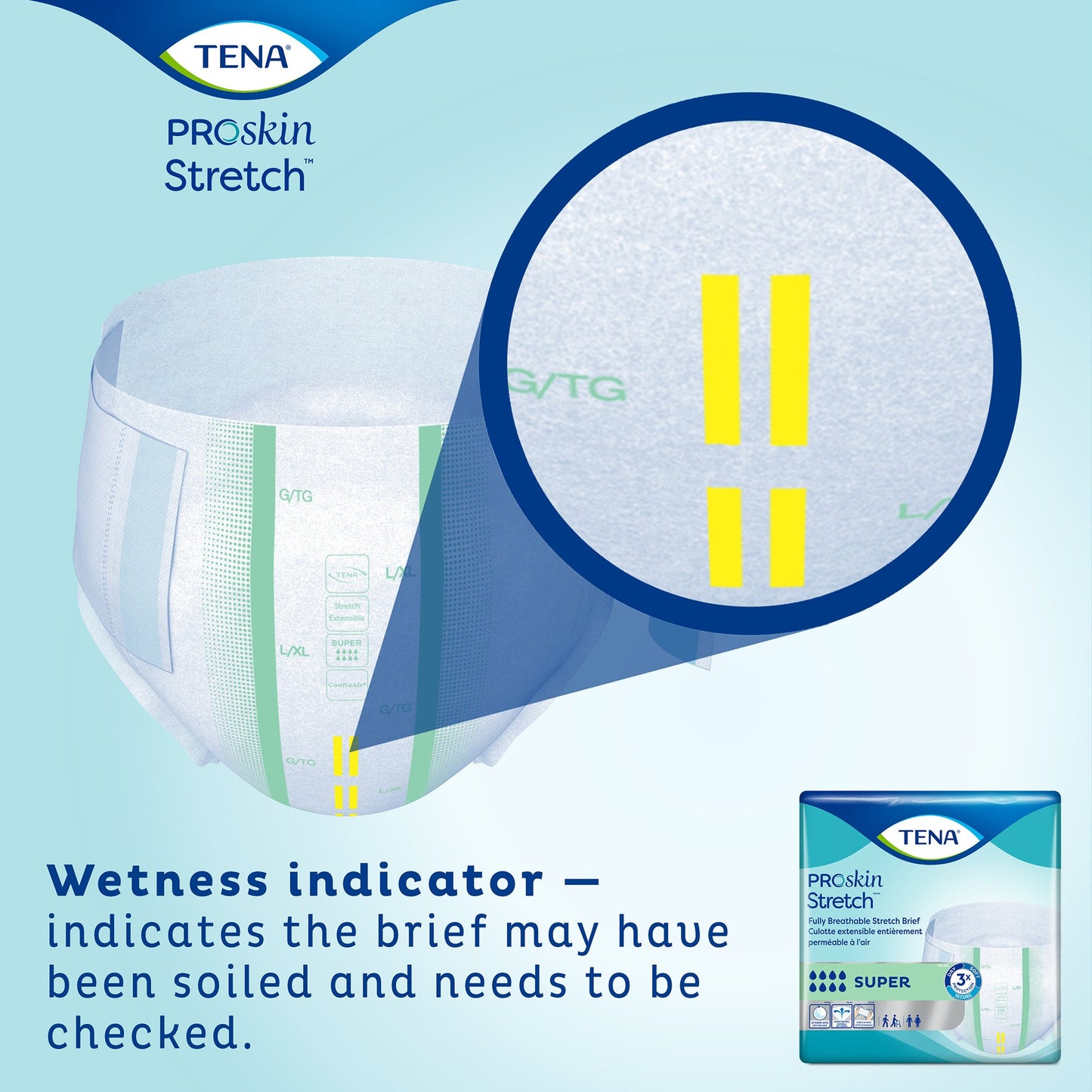 TENA ProSkin Stretch™ Super Unisex Adult Incontinence Brief 3X-Large Disposable Heavy Absorbency (897121_PK)