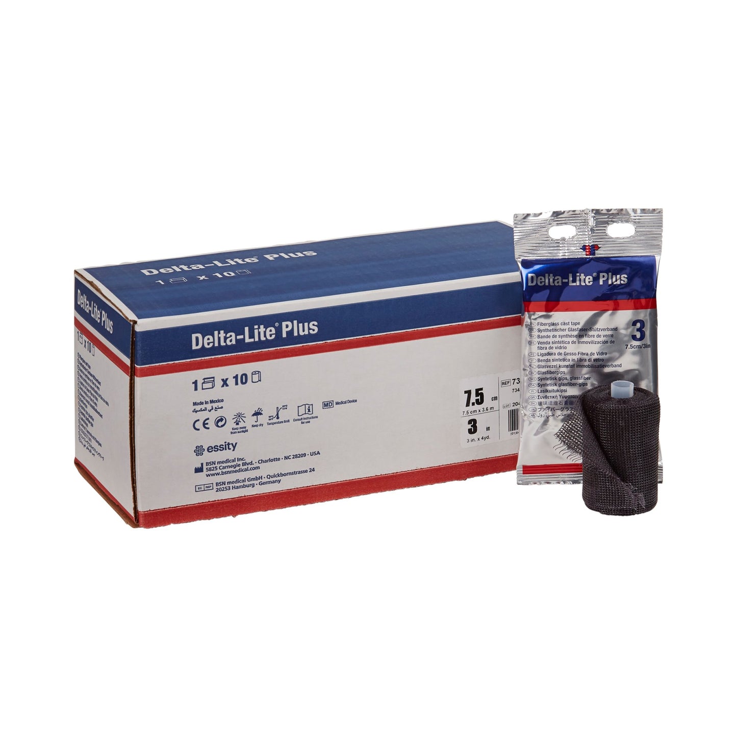 Delta-Lite® Plus Cast Tape 3 Inch X 12 Foot Fiberglass / Resin Black (653380_BX)