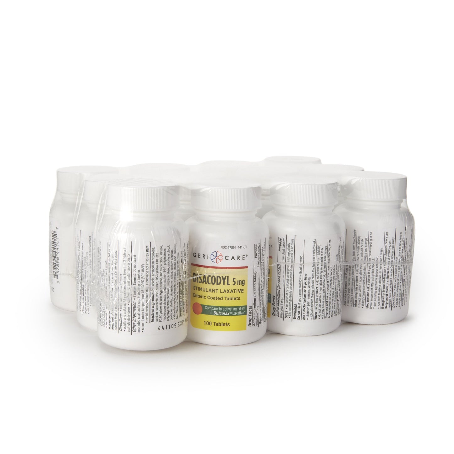 Geri-Care® Laxative Tablet 100 per Bottle 5 mg Strength Bisacodyl USP (633778_BT)