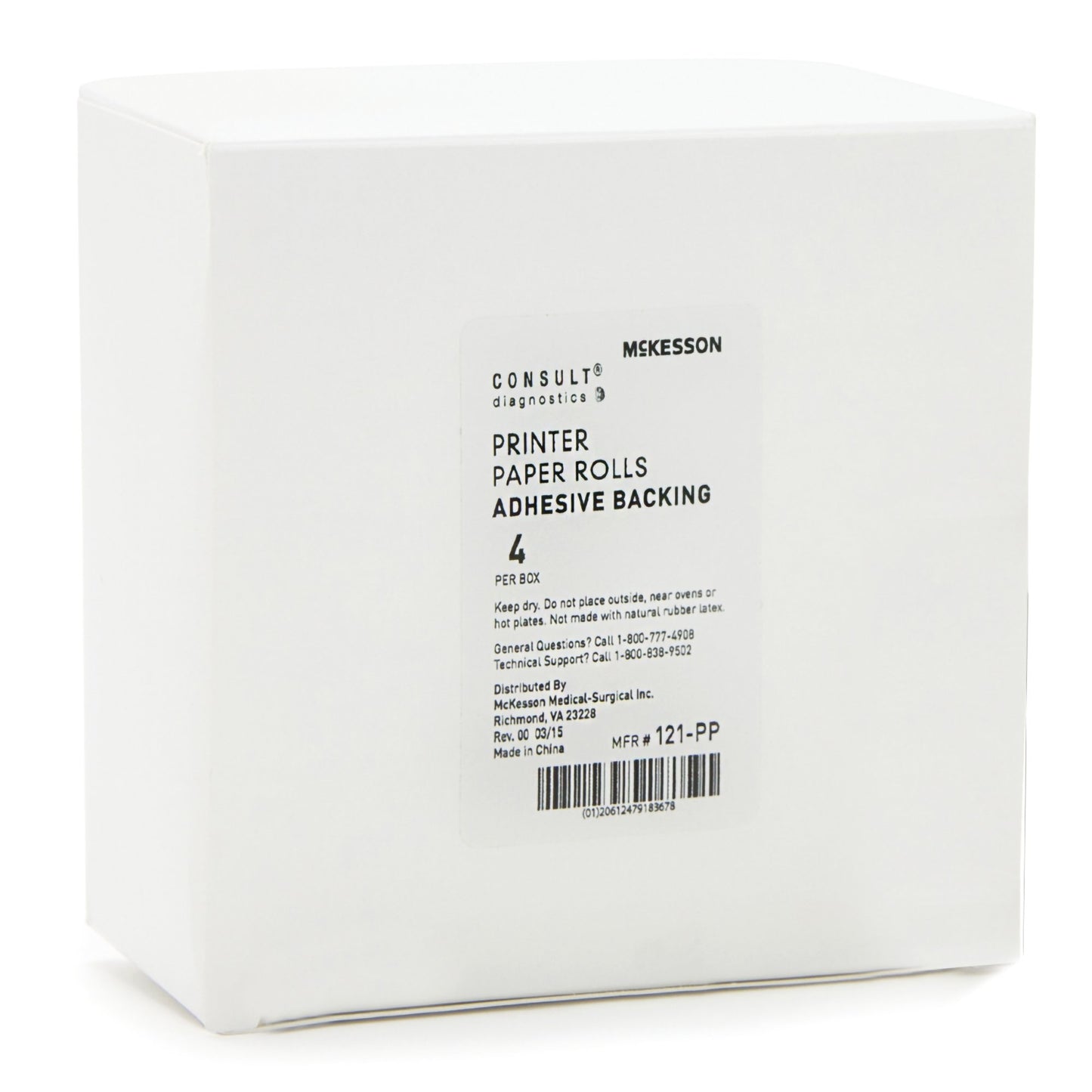 McKesson Consult™ Printer Paper Rolls McKesson 120 or McKesson Consult® U120 Ultra Urine Analyzer (804313_EA)