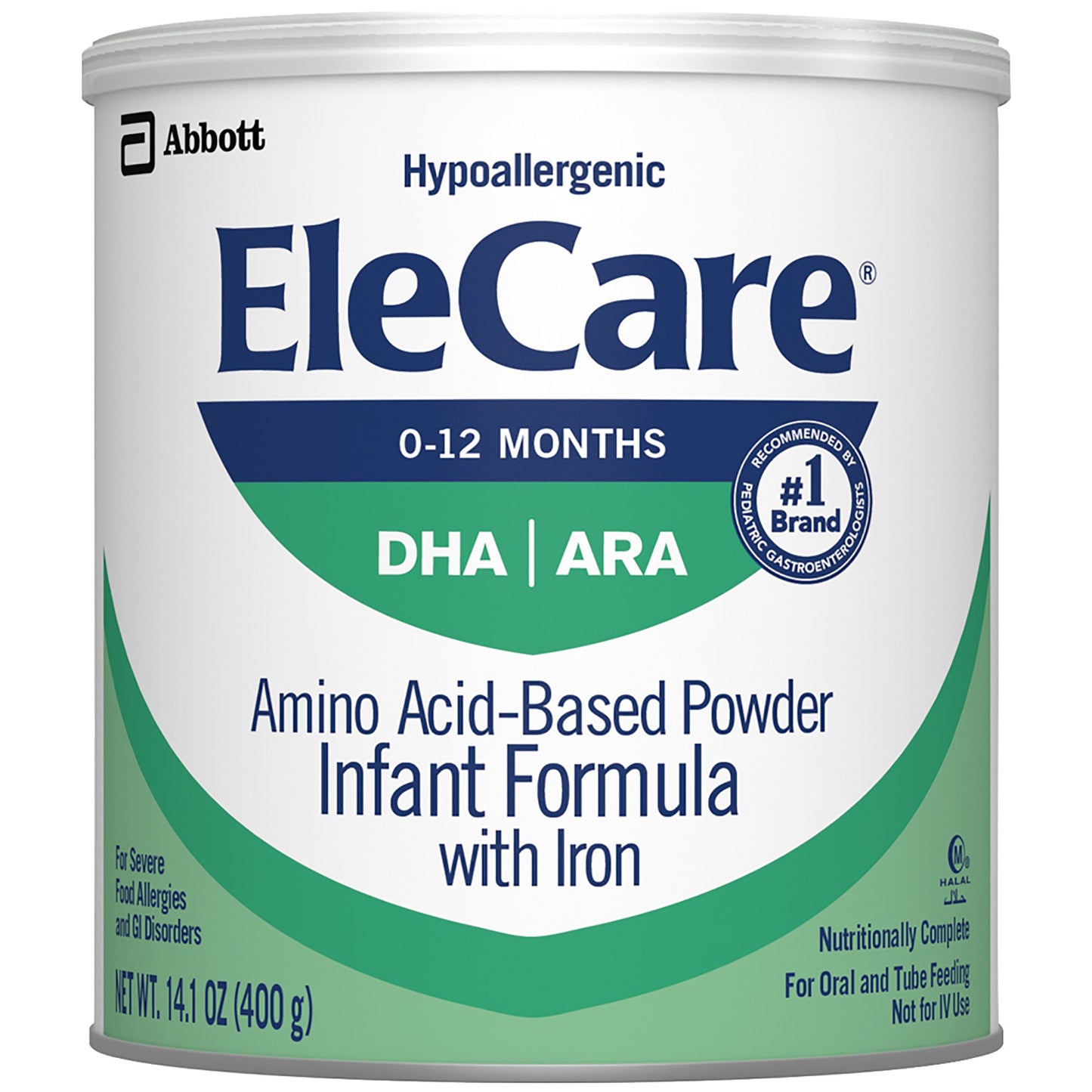 EleCare® Infant Formula Unflavored 14.1 oz. Can Powder Iron Food Allergies (772259_EA)