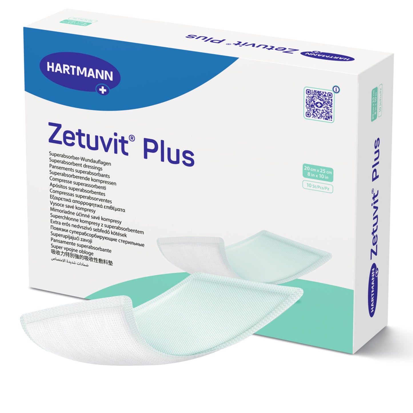 Zetuvit® Plus Super Absorbent Dressing Without Adhesive 8 X 10 Inch Rectangle (1161231_EA)