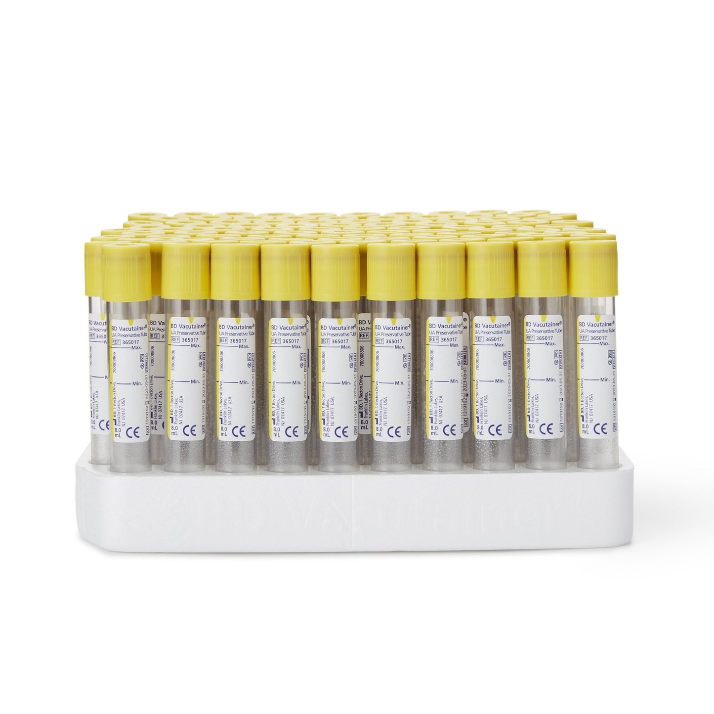 BD Vacutainer® Urinalysis Tube Chlorhexidine / Ethyl Paraben / Sodium Propionate Additive 8 mL BD Hemogard™ Closure Polyethylene Terephthalate (PET) Tube (801750_PK)