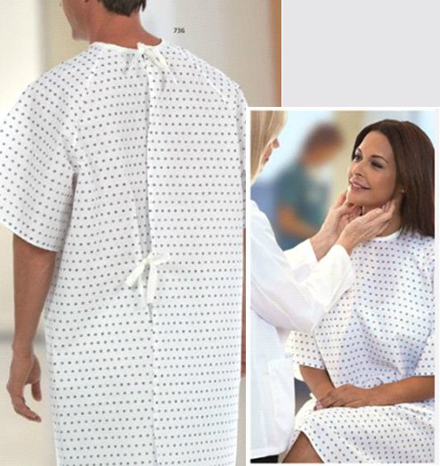 Fashion Seal Uniforms Patient Exam Gown Medium / Large Snowflake Print Reusable (95042_EA)