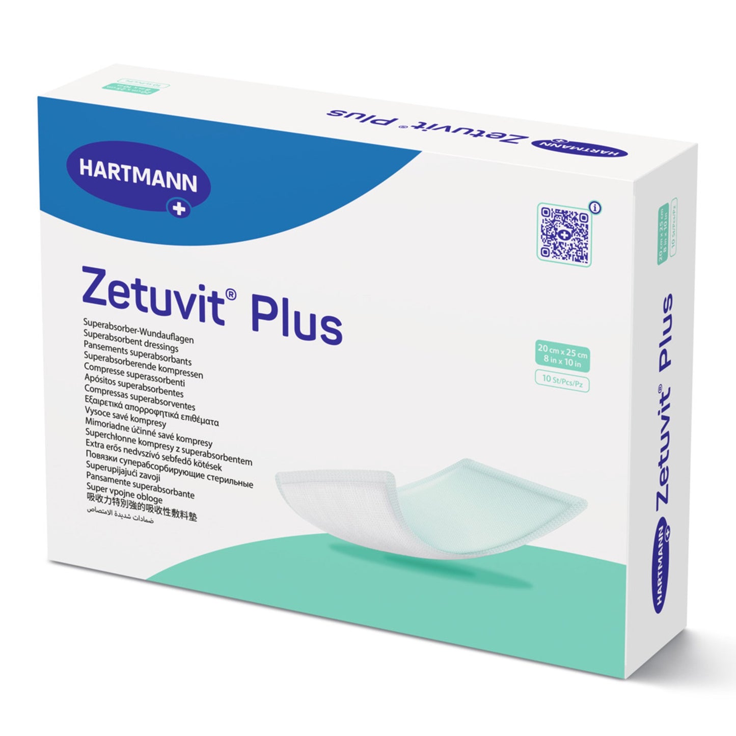 Zetuvit® Plus Super Absorbent Dressing Without Adhesive 8 X 10 Inch Rectangle (1161231_EA)