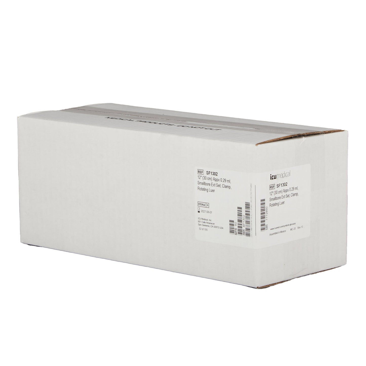 ICU IV Extension Set Small Bore 12 Inch Tubing (1136469_CS)