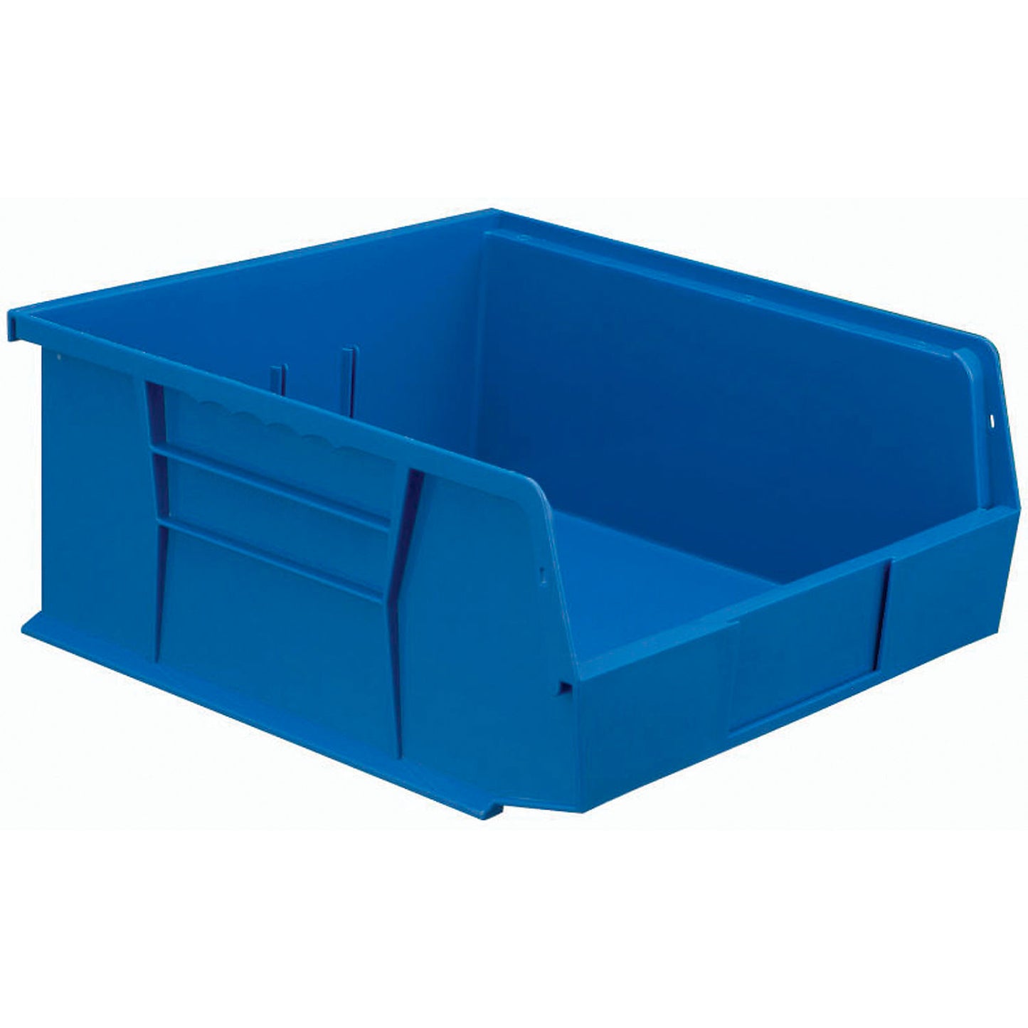 Global Industrial Plastic Hang & Stack Bin, 10-7/8"L x 11"W x 5"H, Blue (WB269685BL)
