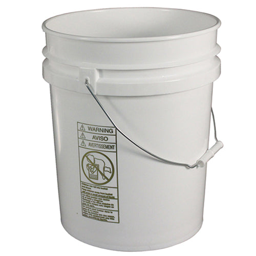 Impact® 5 Gallon Pail w/ Lid, White, 5/Case (IMP5515CT)