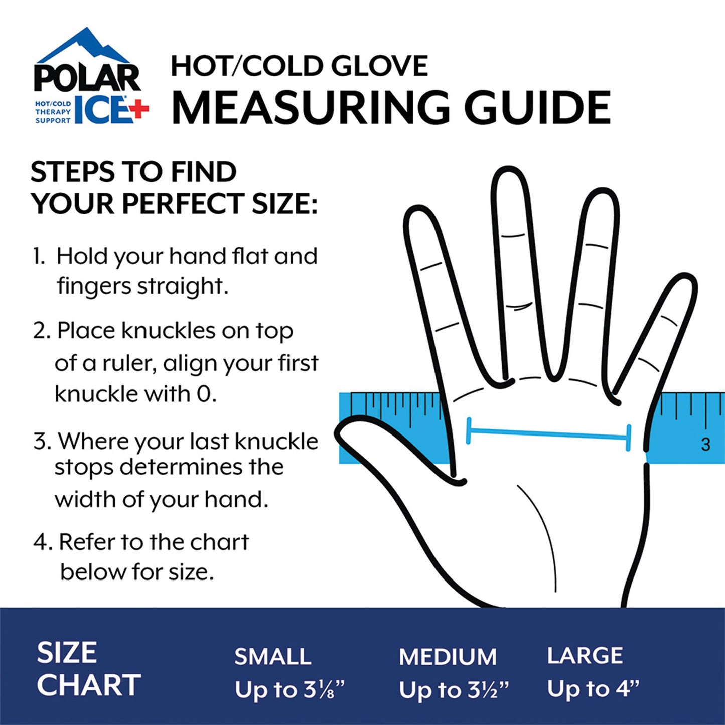 Polar Ice® Hot / Cold Therapy Glove Full Finger Large Wrist Length Ambidextrous (1206679_EA)