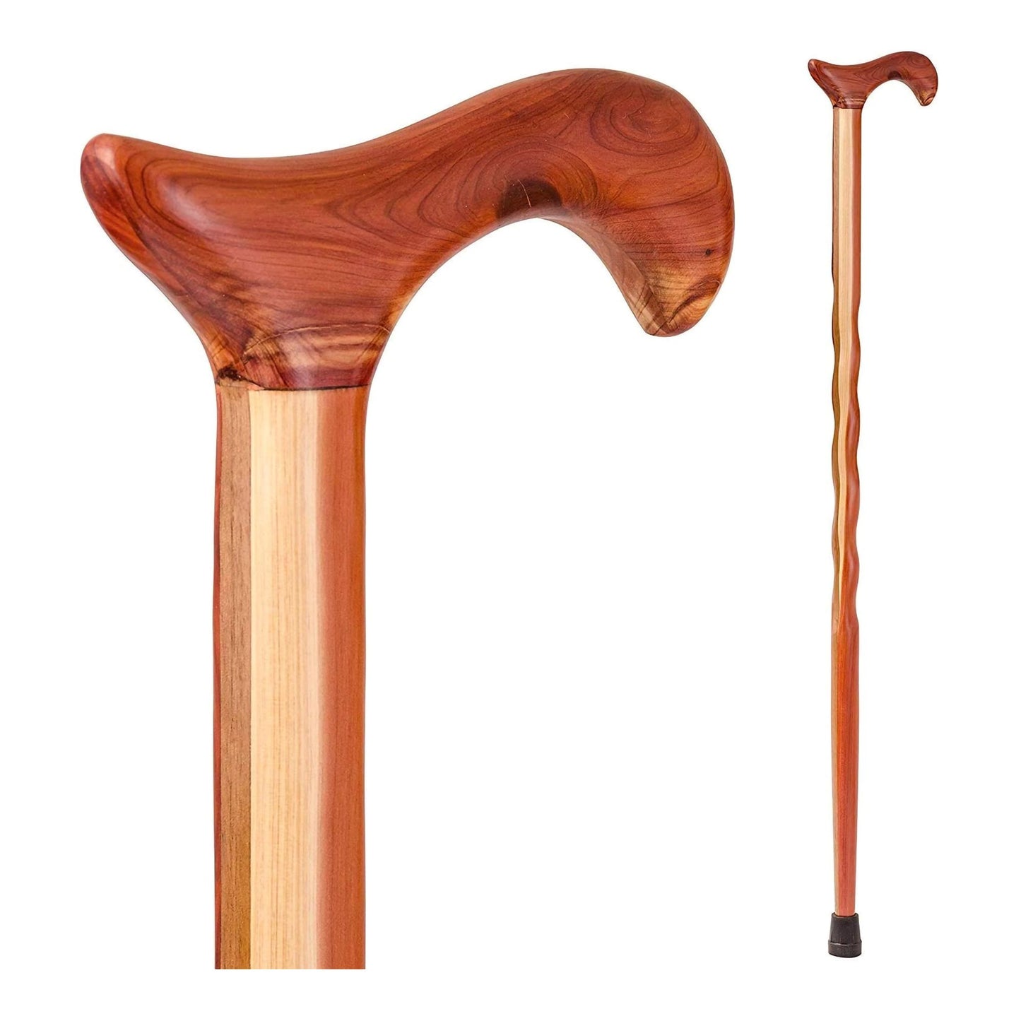 Brazos™ Twisted T-Handle Cane Wood 34 Inch Height Wood Grain (1229011_EA)