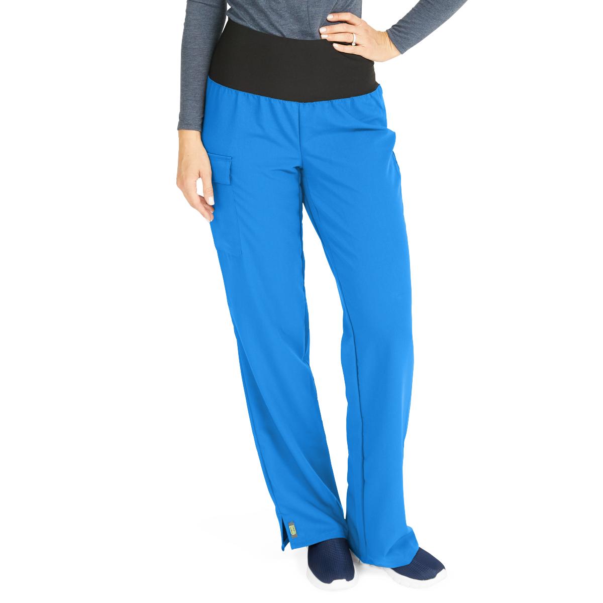 ocean-ave-womens-stretch-wide-waistband-scrub-pants-with-cargo-pocket-royal-blue-petite-inseam-size-xl-1-ea-5560rylxlp_1