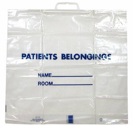 DawnMist Patient Belongings Bag 18-1/2 X 20 Inch Plastic Snap Closure Clear (518506_CS)