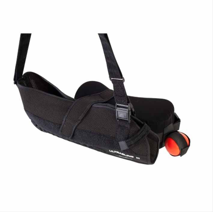 DonJoy® UltraSling® III Sling with Abduction Pillow Medium Nylon / Mesh Fabric / Polyester / Polyurethane Foam / Terry Cloth Buckle Closure / Hook and Loop Strap Closure Left or Right Arm (683454_EA)