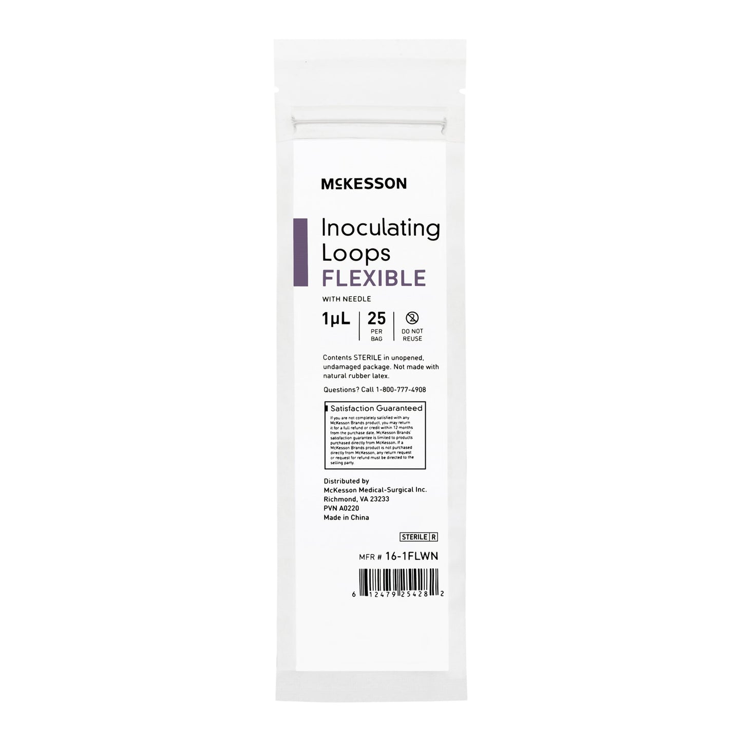 McKesson Inoculating Loop with Needle 1 µL ABS Integrated Handle Sterile (1175308_BG)
