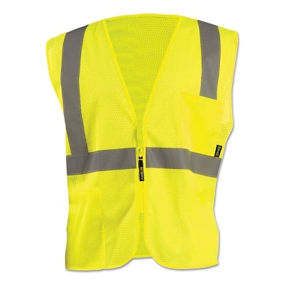 Occunomix High Visibility Value Mesh Standard Zipper Safety Vests, 3X-Large (561-ECO-IMZ-Y3X)